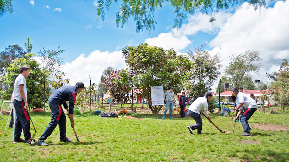 Young Colombian Sánchez Díaz using hockey to promote peace and inclusion
