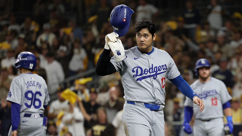 激安ブランド 大谷翔平・ドジャースvsパドレス…山本由伸とダルビッシュ有が 記念グッズ