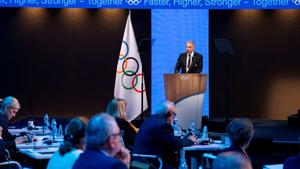 news_foto di Andrea Varnier alla conferenza di alla 141esima Session del Comitato Olimpico Internazionale a Mumbai
