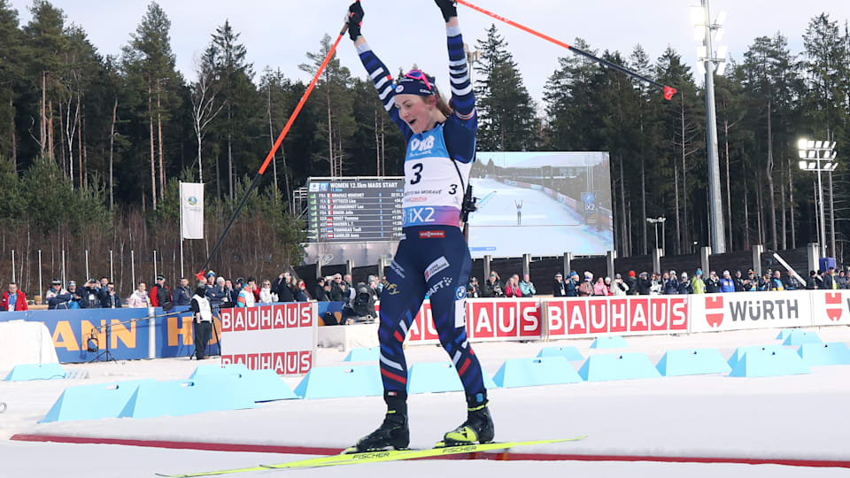 Justine Braisaz-Bouchet at the Biathlon World Championships 2024