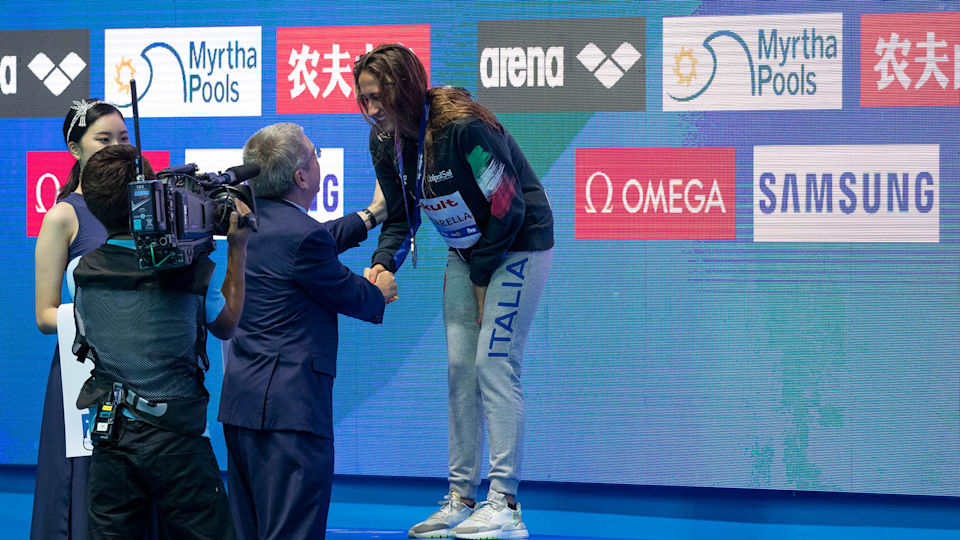IOC President in Gwangju, Republic of Korea, for FINA World Championships