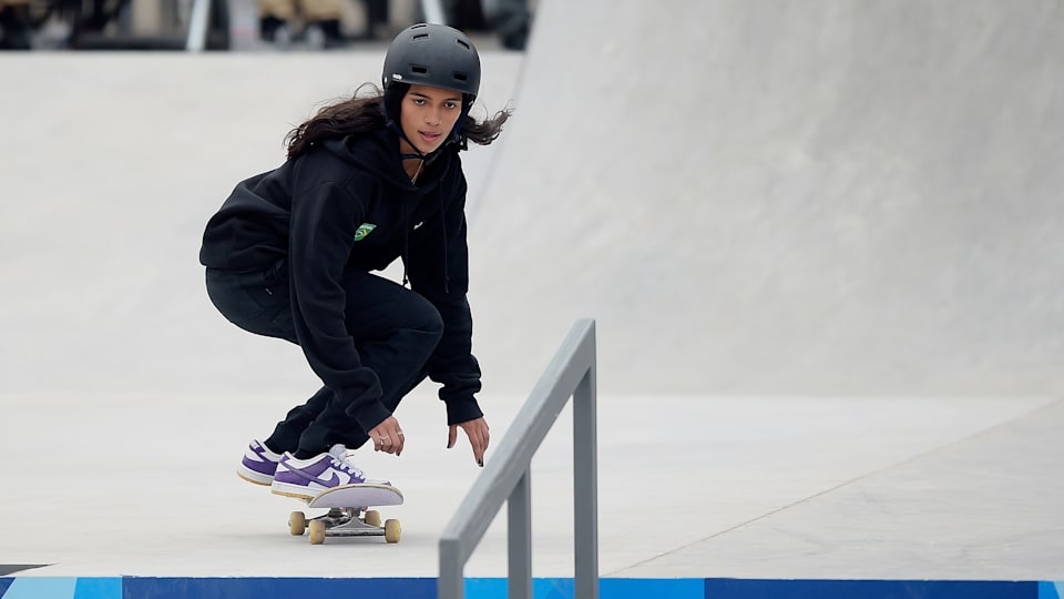 Rayssa Leal durante os Jogos Pan-Americanos Santiago 2023.