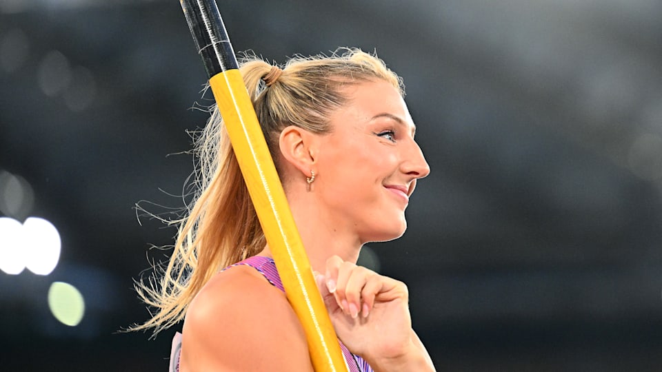 British pole vaulter Molly Caudery