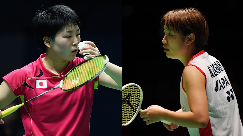 山口茜選手（左）と奥原希望選手（右）