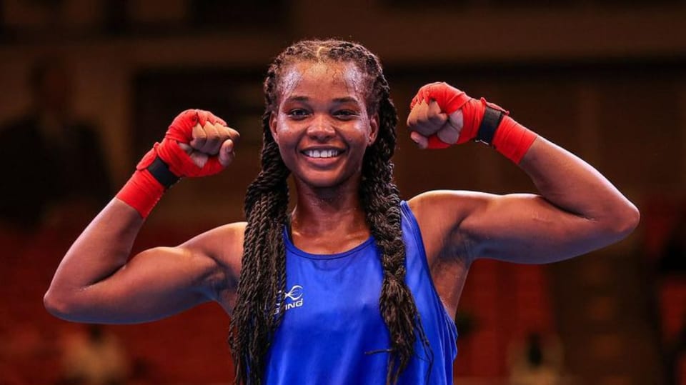 A pugilista cabo-verdiana Nancy Moreira (66kg).