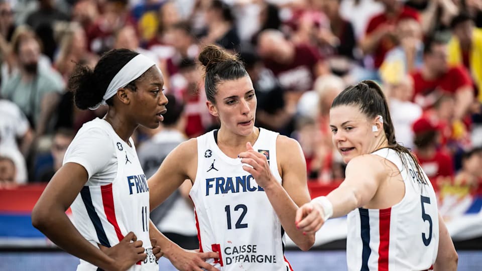 Basketball 3x3 Eve Wembanyama avec l'équipe de France féminine de