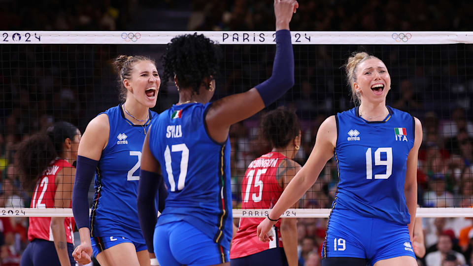 Italy won their first gold in women's volleyball after beating the USA in straight sets | Olympics 2024 Volleyball Results and Highlights | Mania Africa