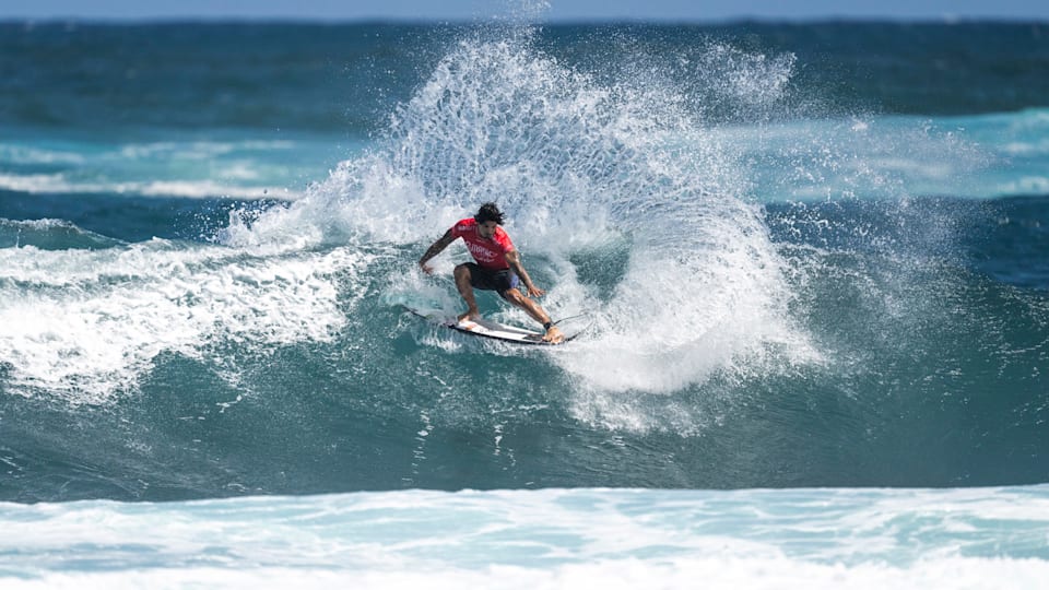 Gabriel Medina of Brazil during the ISA Games of surfing 2024, in Puerto Rico. 