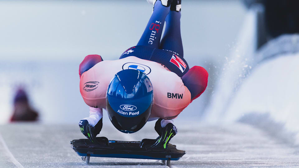 Matt Weston of Great Britain competes at the 2024 IBSF Bobsleigh and Skeleton World Championship in Winterberg, Germany