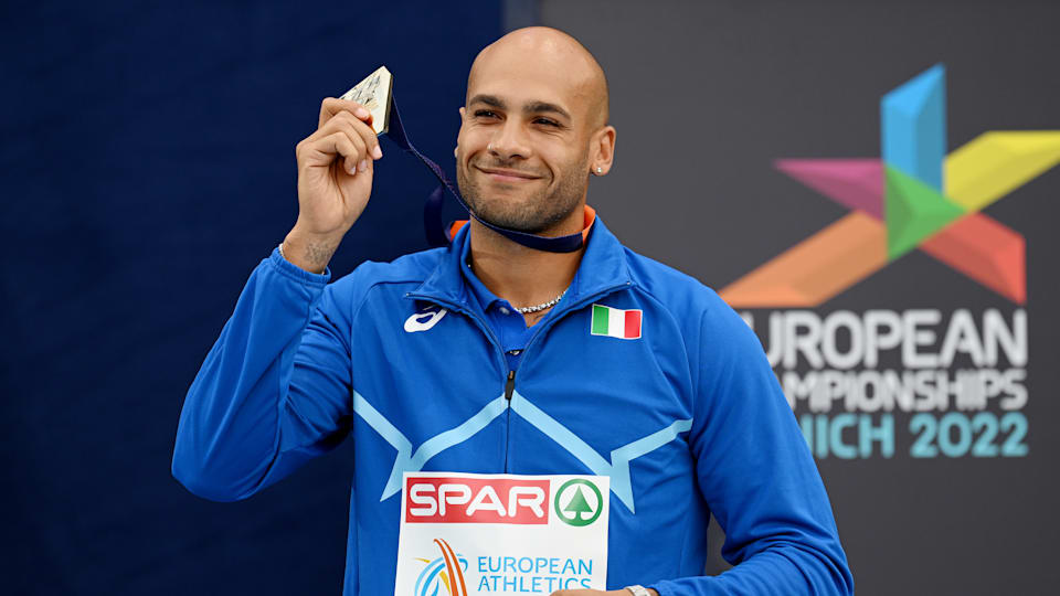 Marcell Jacobs vince la medaglia d'oro dei 100m agli Europei di Monaco 2022