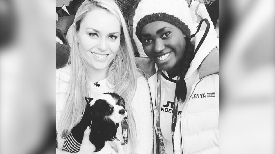 Lindsey Vonn and Sabrina Simader at Lillehammer 2016