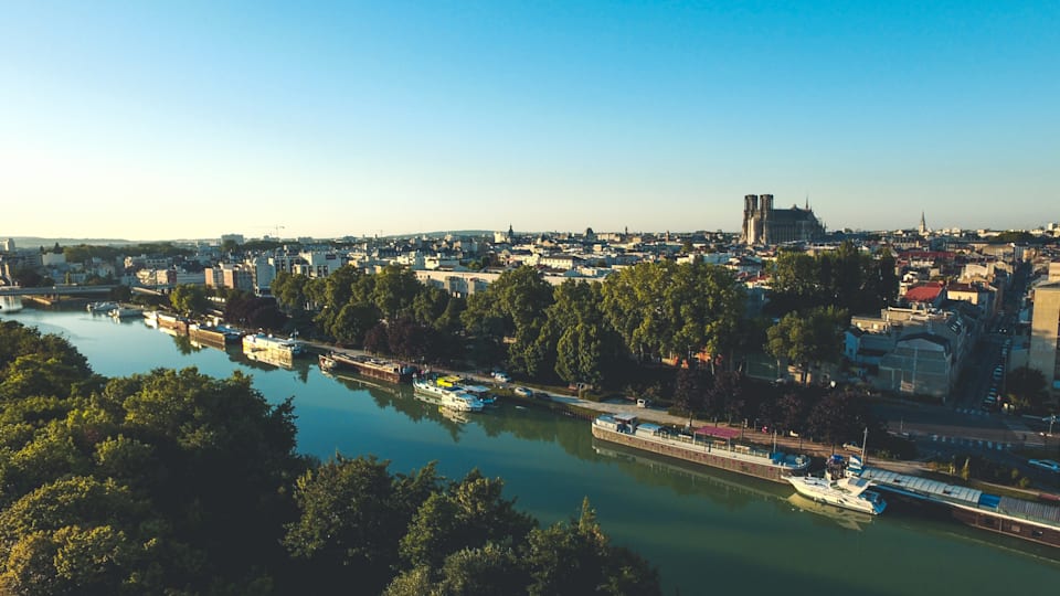 Reims, vue du ciel