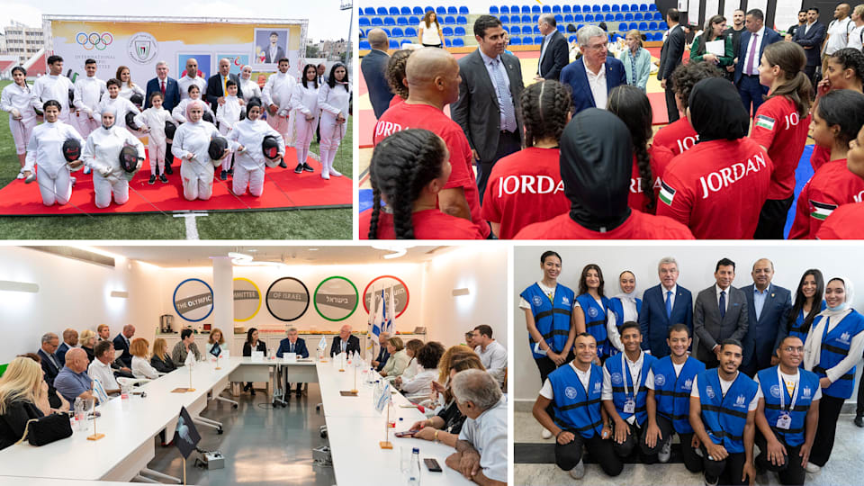 IOC President Bach visits National Olympic Committees of Jordan, Palestine, Israel and Egypt