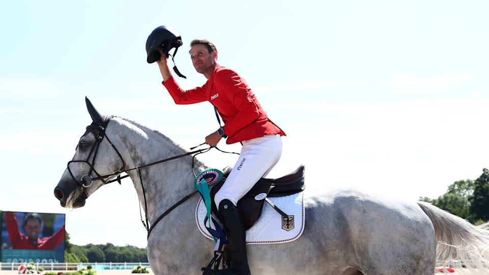 Paris 2024 Olympics Christian Kukuk rides footballer Thomas Mueller's