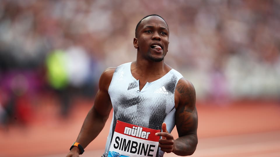 Akani Simbine won the men's 100m in Suzhou