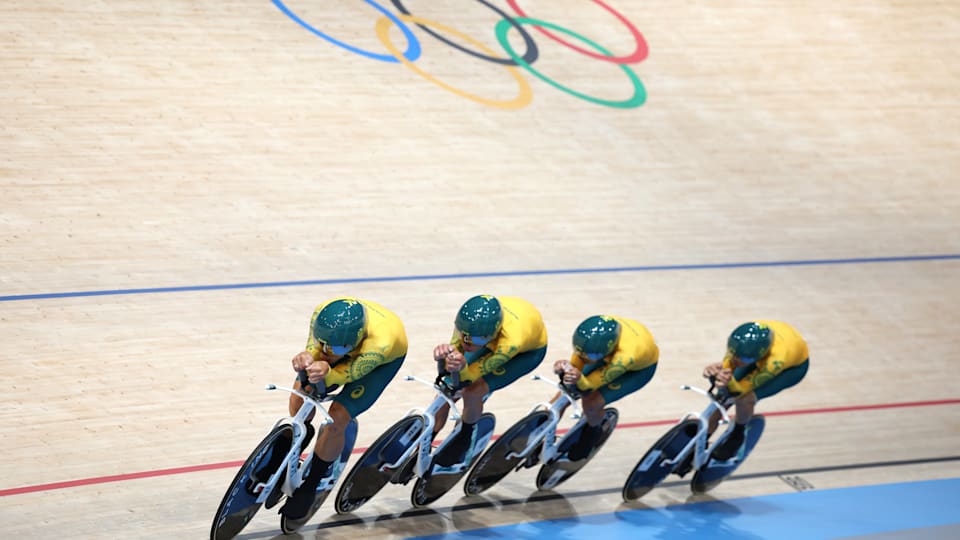 Paris 2024 Olympics Australia breaks men s team pursuit cycling world record