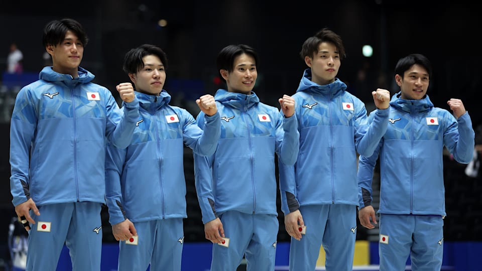 パリ2024体操男子日本代表：橋本大輝、岡慎之助、萱和磨、杉野正尭、谷川航