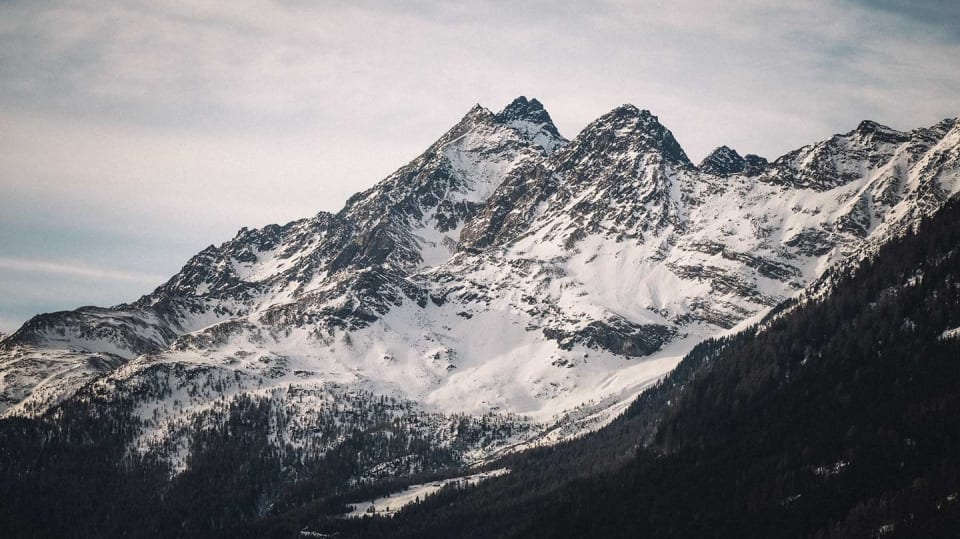 Snow-capped mountains in Bormio
