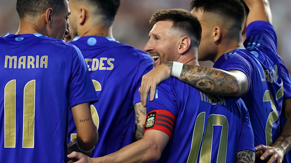 La Selección de Argentina en el partido contra Guatemala, el amistoso preparatorio para la Copa América 2024