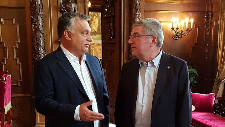 IOC President in Budapest for World Judo Championships - meets Hungarian PM