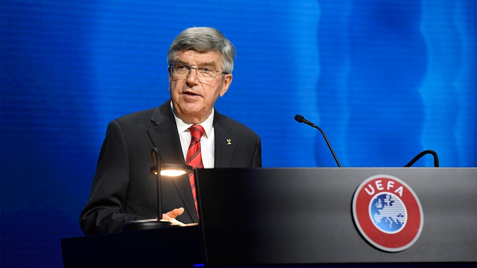 President Bach addresses Opening Session of the UEFA Congress in Montreux – defends solidarity and the European Sport Model