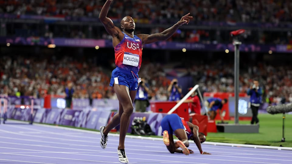 Paris 2024 athletics: USA&rsquo;s Grant Holloway claims runaway 110m 