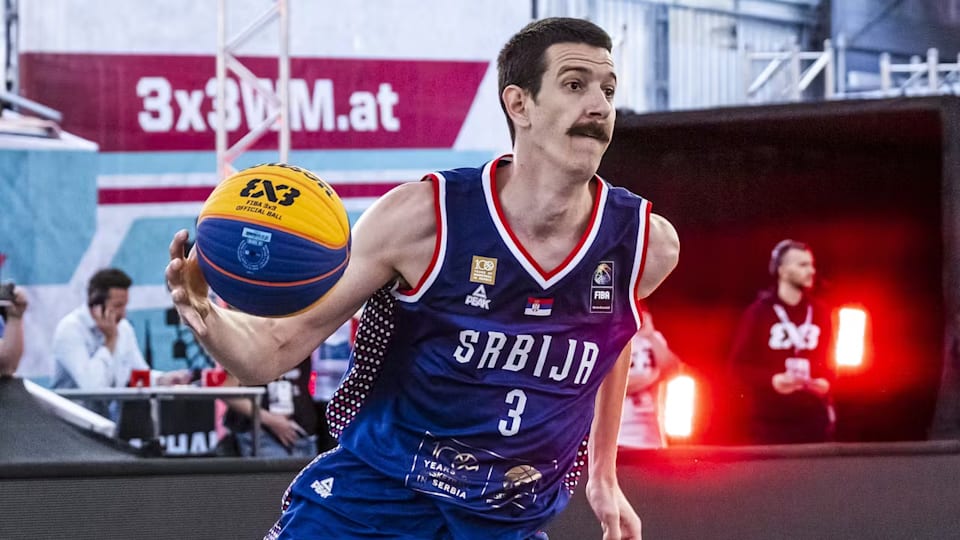 Stahinja Stojacic in action at the 2023 FIBA 3x3 World Cup