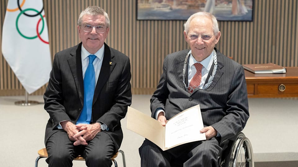 Olympic Order for Bundestag President Dr Wolfgang Schäuble