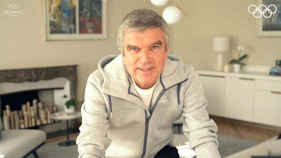 IOC President joins Olympic athletes and fans in call to stay active