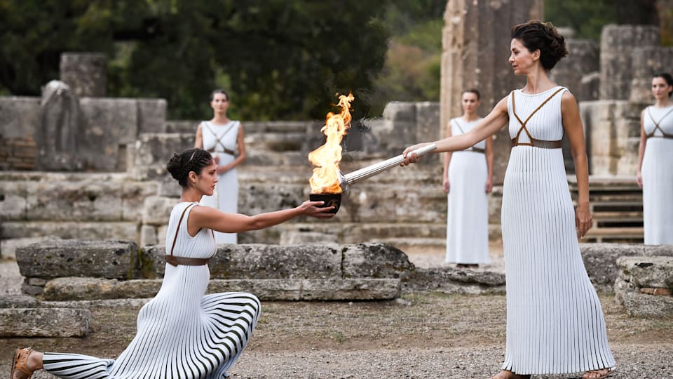Olympic flame lighting ceremony, Olympia