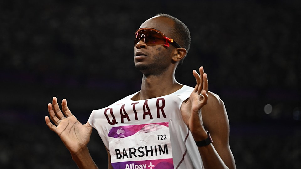 Mutaz Essa Barshim - celebrating at Asian Games 2023