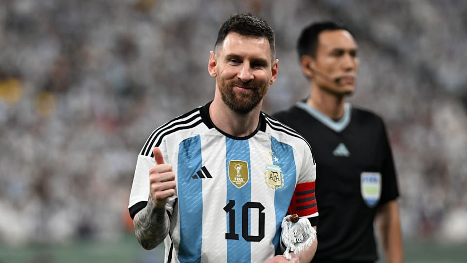 Lionel Messi during an international friendly game in June 2023