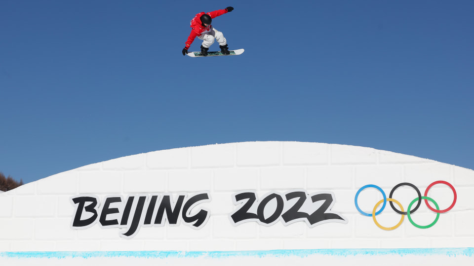 Kokomo Murase of Team Japan performs a trick during the Women's Snowboard Slopestyle Final?