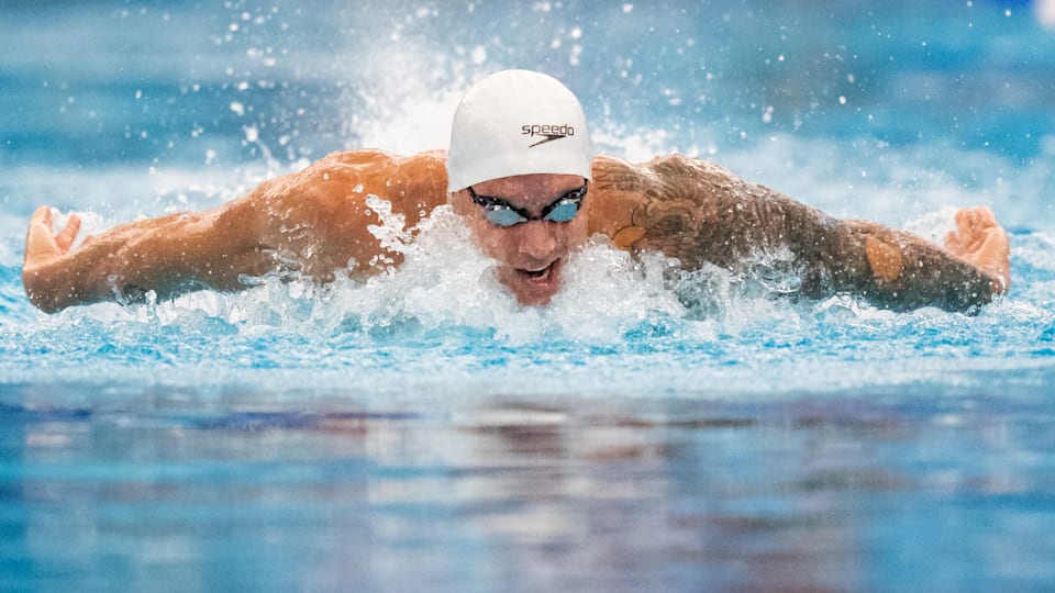 Caeleb Dressel competes