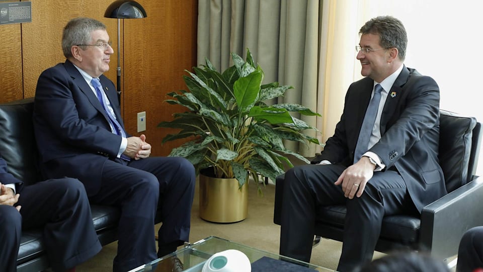 IOC President meets the President of the UN General Assembly