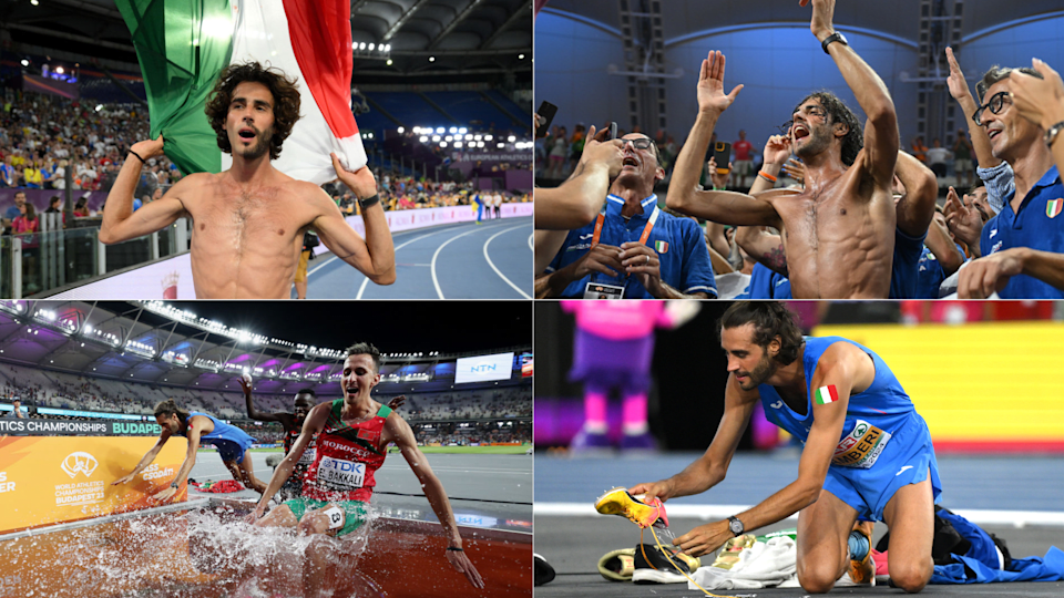 Alcune esultanze di Gianmarco Tamberi - Italia