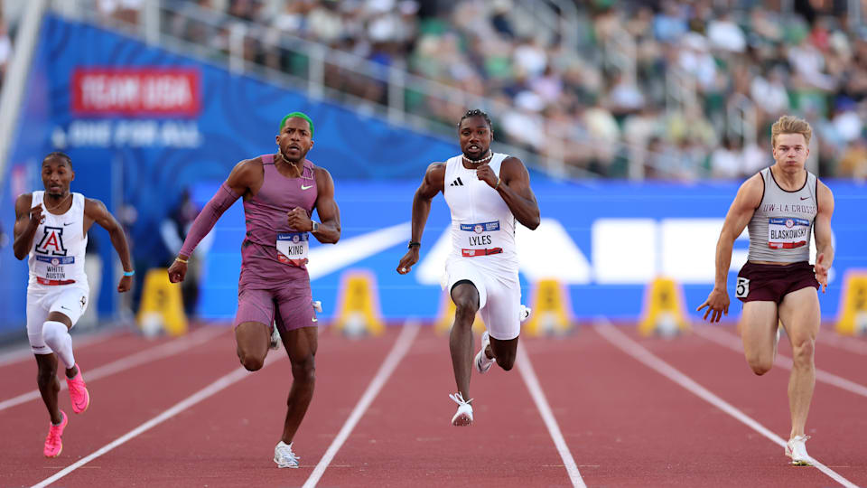 Noah Lyles, Christian Coleman claim top times in men