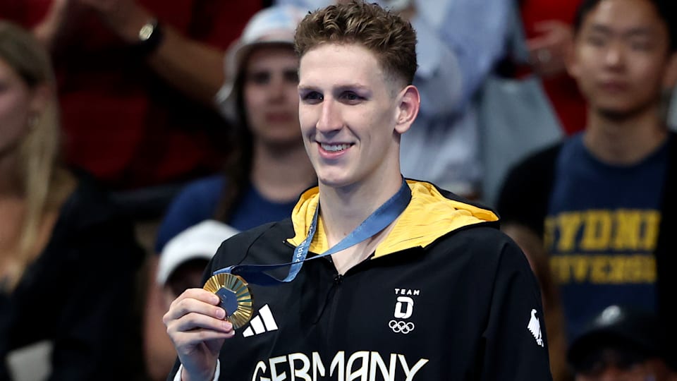 Swimming Lukas Maertens holds off Elijah Winnington to win Paris 2024