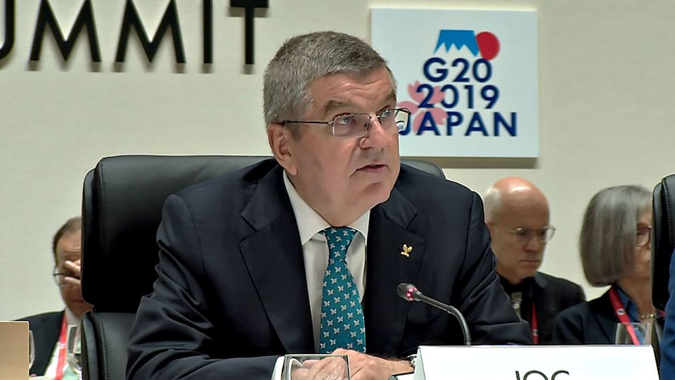 IOC President emphasises role of the Olympic Games to unite the world at G20 Summit in Osaka