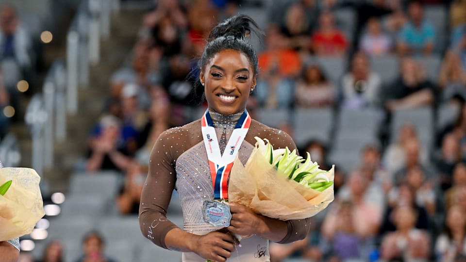 Simone Biles claims record-extending ninth title at U.S. Gymnastics  Championships as Paris 2024 nears