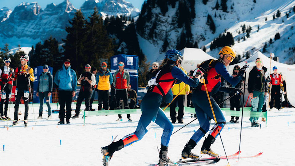 Thibault Anselmet and Emily Harrop are two-time world champions in the mixed relay.