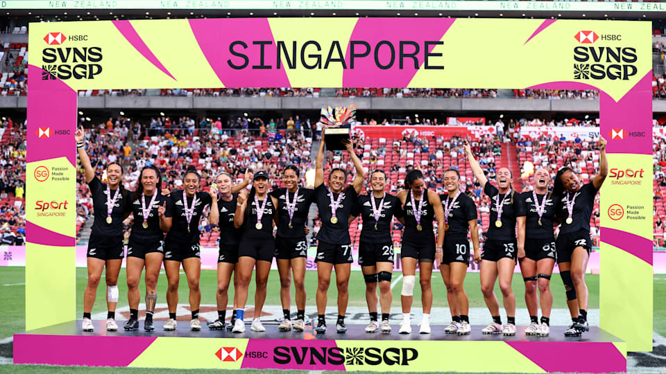 World Rugby Sevens Series 2023 24 New Zealand men s and women s teams triumph in Singapore