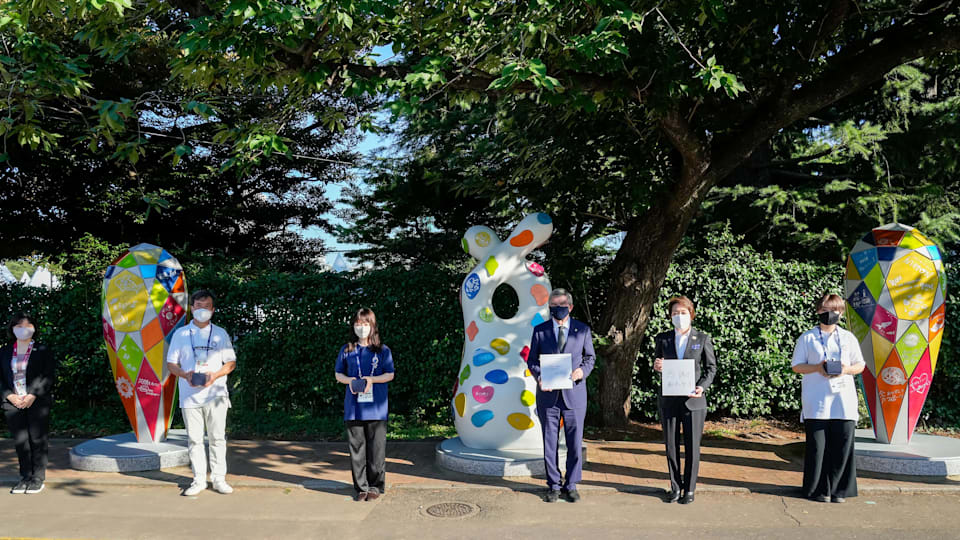 IOC President visits Tokyo 2020 Recovery Monuments