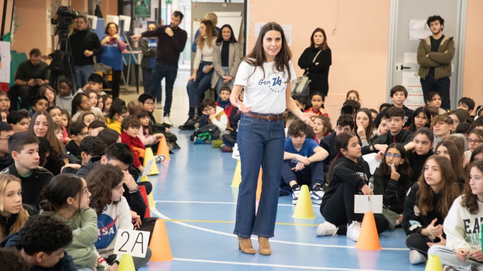 Athlete V.Marchei at the first edition of Winter Games Week