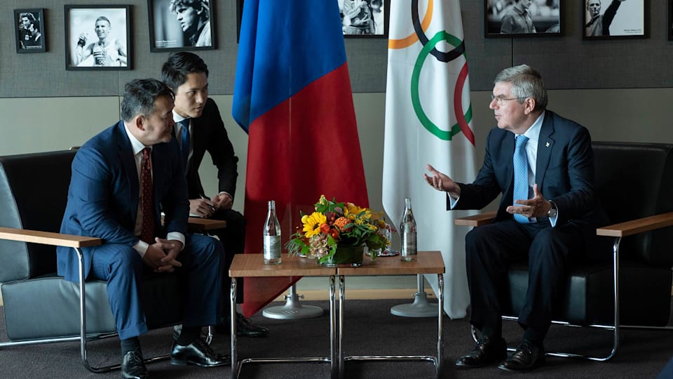 IOC President Welcomes the President of Mongolia to The Olympic Museum