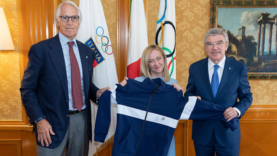 IOC President meets Italian political leader Giorgia Meloni