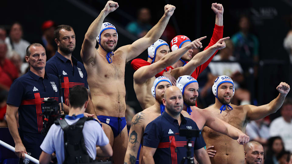Paris 2024 water polo Croatia v Serbia men