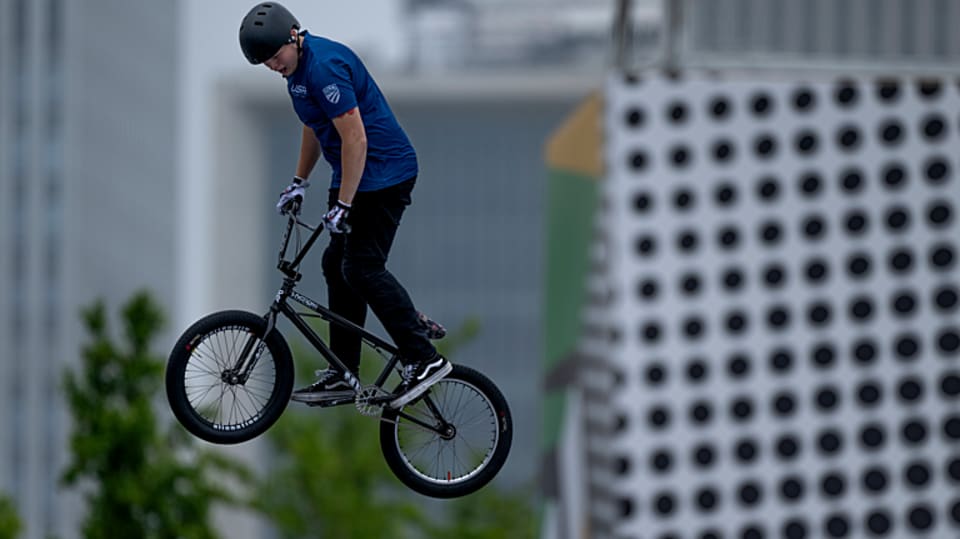 Hanna Roberts in practice during the Olympic Qualifiers Series in Shanghai.