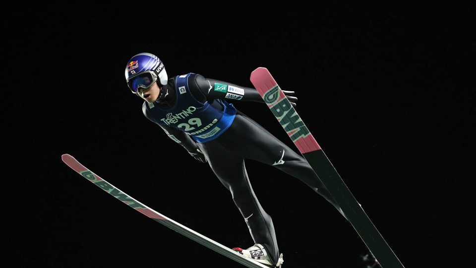 Ryoyu Kobayashi gewann von der Gro?schanze beim FIS Nordic Summer Festival 2025 in Predazzo.