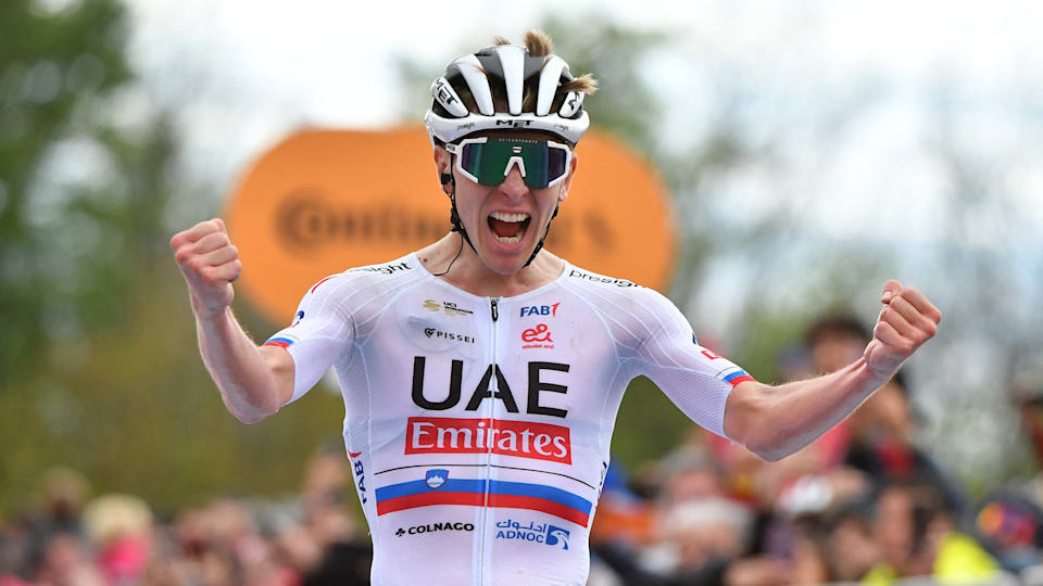 Tadej Pogacar won his first-ever Giro d'Italia stage in Santuario di Oropa